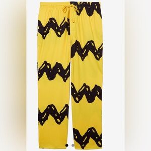 Peanuts Charlie Brown Stripe 
Print Lounge Pants Unisex Sz Sm (28-30) NWT